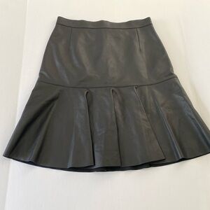Akris Punto Lamb Nappa Leather Skirt